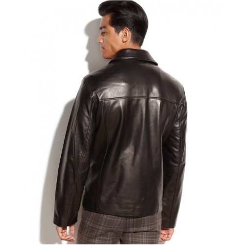 Áo Khoác Nam Cole Haan Smooth Leather Moto Chính Hãng